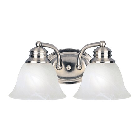 Maxim Lighting Malaga 2-Light 13.25" Wide Satin Nickel Vanity Light 2687MRSN